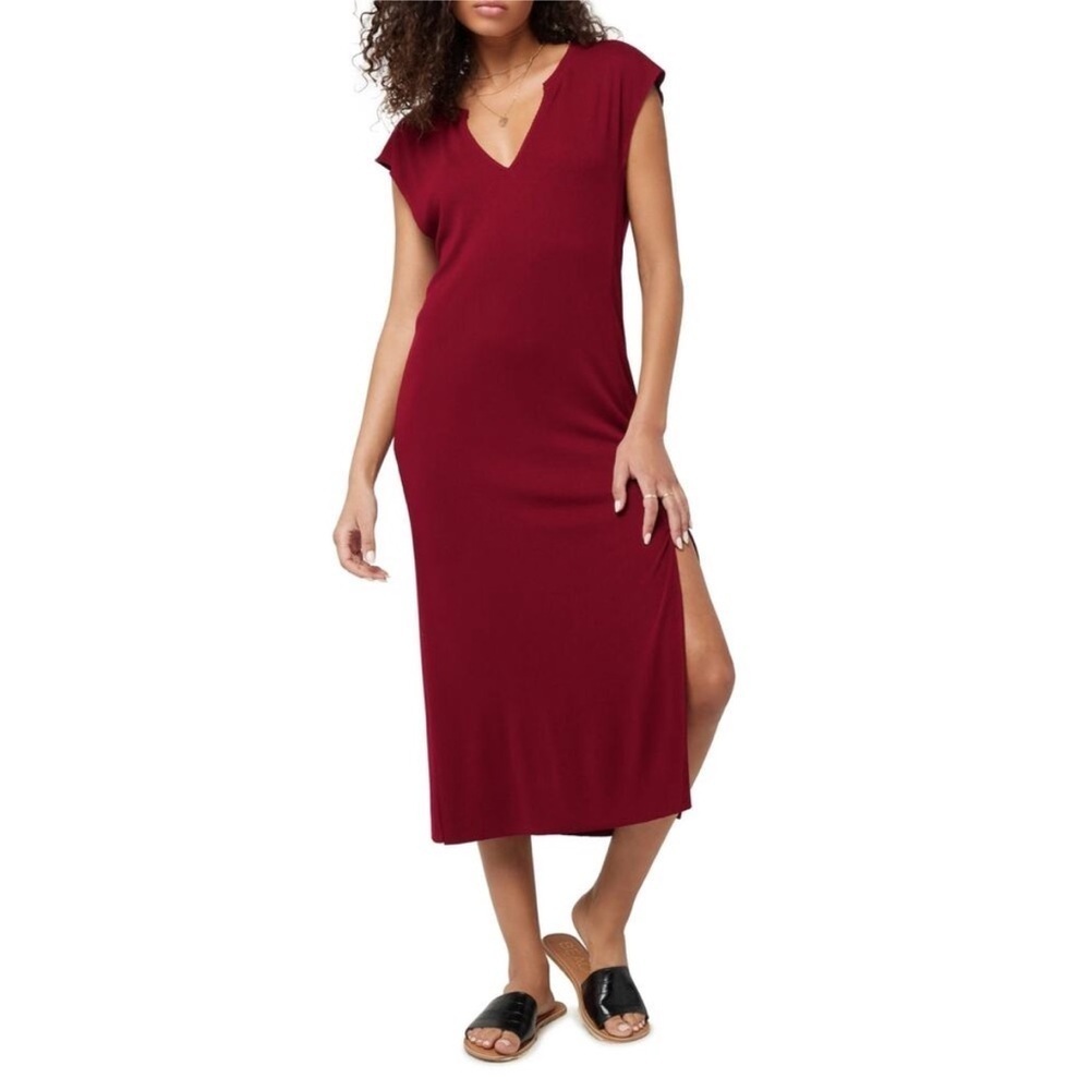 L*Space Robyn Notch Neck T-Shirt Dress in Cabernet Women's
